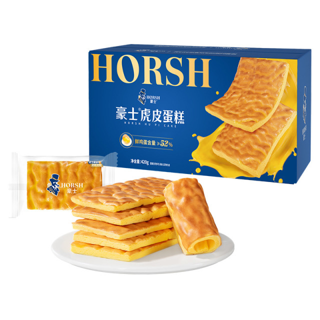 13165251.豪士新品虎皮蛋糕早餐面包片健康零食品营养速食懒人代餐吐司整箱