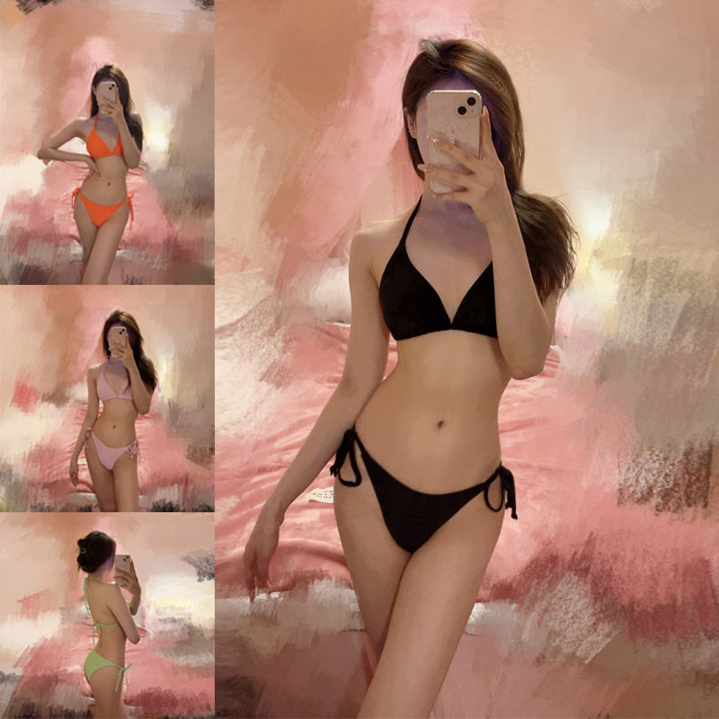 9101515.TNZI天姿女士网红沙滩度假潜水拍照游泳ins风分体比基尼