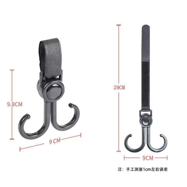 12280959.四体 2/4/6个装电动车挂钩双钩婴儿车手推车挂钩自行车摩托车前置挂钩