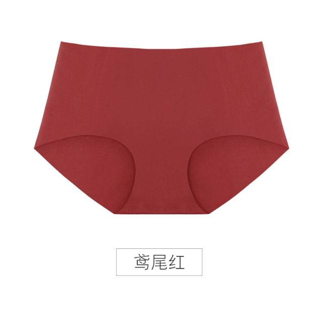 7487914.【1条装海藻纤维】性感提臀高弹无痕冷凝工艺中腰三角裤女
