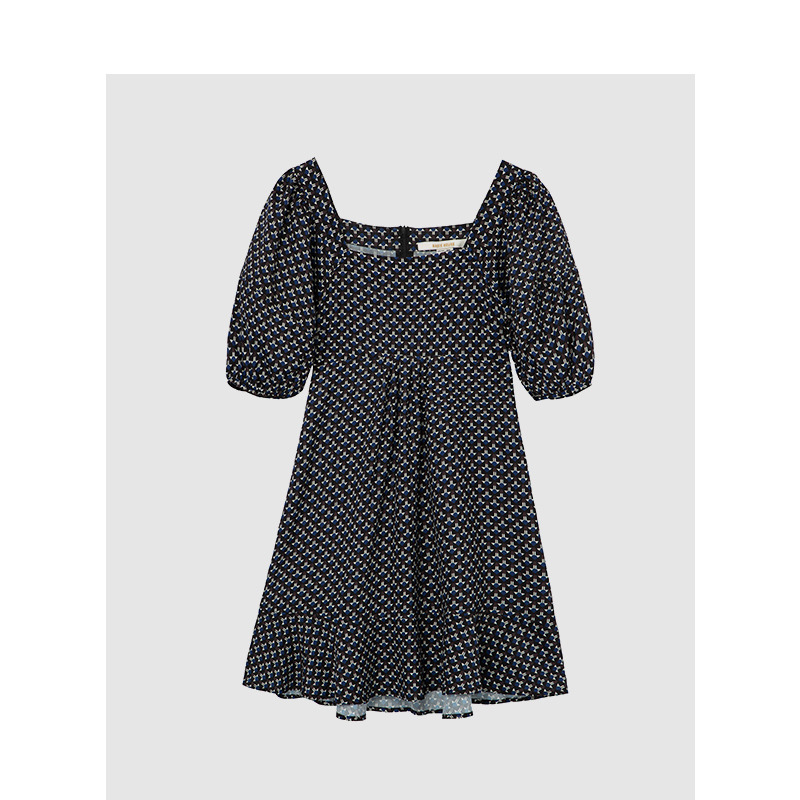 13273346.夏季新款时尚碎花泡泡袖连衣裙女HWOP328R