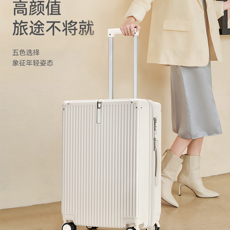 9258874.七匹狼行李箱男女款新款学生拉链拉杆箱大容量20寸密码旅行箱