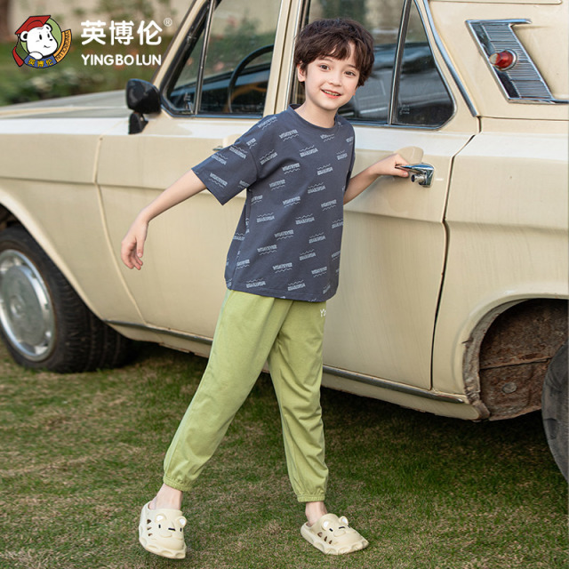11899139.英博伦男童滑爽棉家居套装