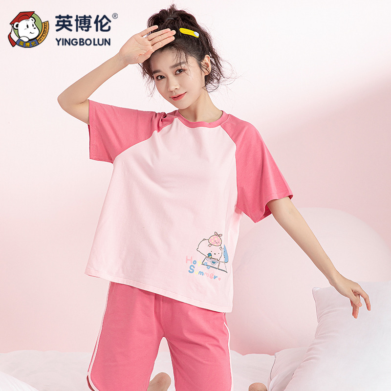 11899109.英博伦少女莱卡棉夏季短袖套装