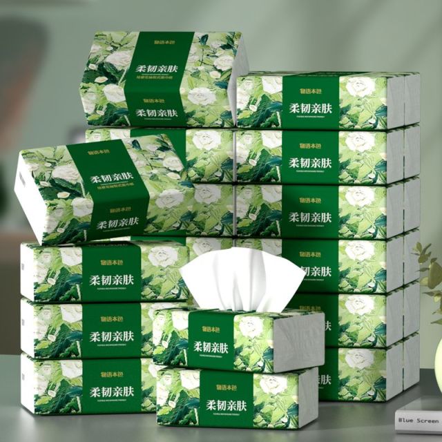 12269086.【超值福利 到手30大包 】物语本色桔梗花系列大规格抽纸加大加厚5层纸巾
