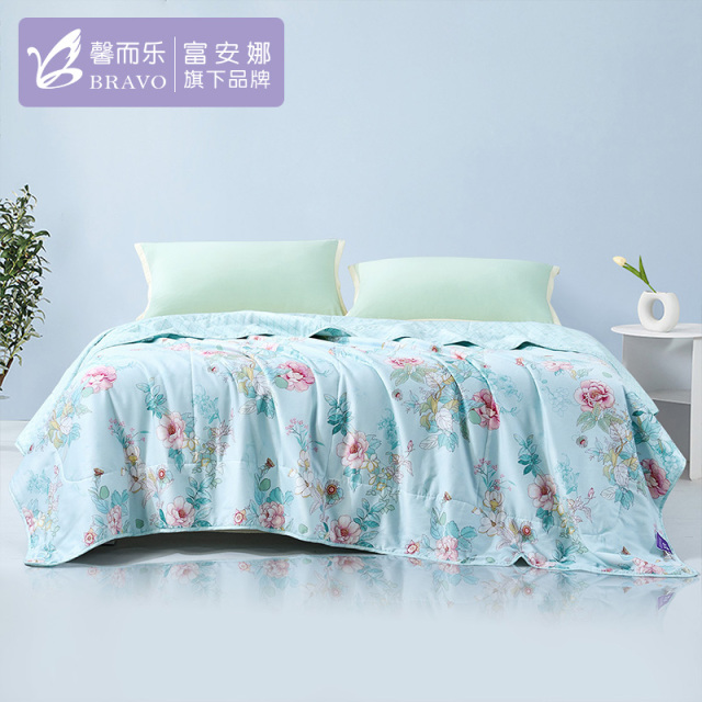 12244010.富安娜出品 馨尔乐 40S纯棉印花夏被空调被