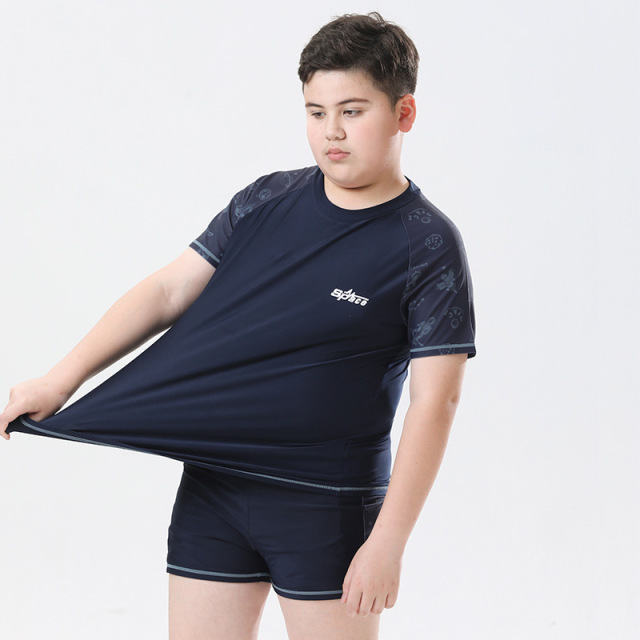 9317285.巴洛尼莫新款男童泳衣胖儿童游泳衣男童泳装分体泳装大码泳衣 YYDS029