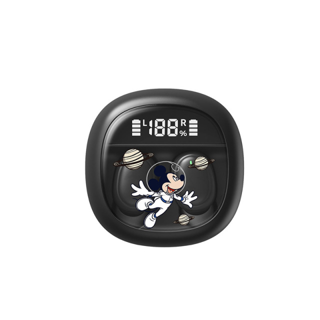 9258004.Disney迪士尼 卡通透明舱无线蓝牙耳机智能数显运动跑步耳机苹果安卓通用