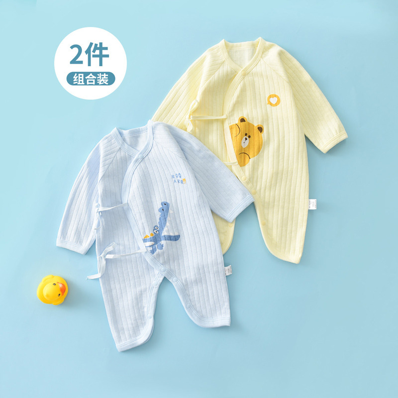 12050768.【纯棉2件装】婴儿衣服新生儿宝宝四季连体衣男童女童哈衣爬服