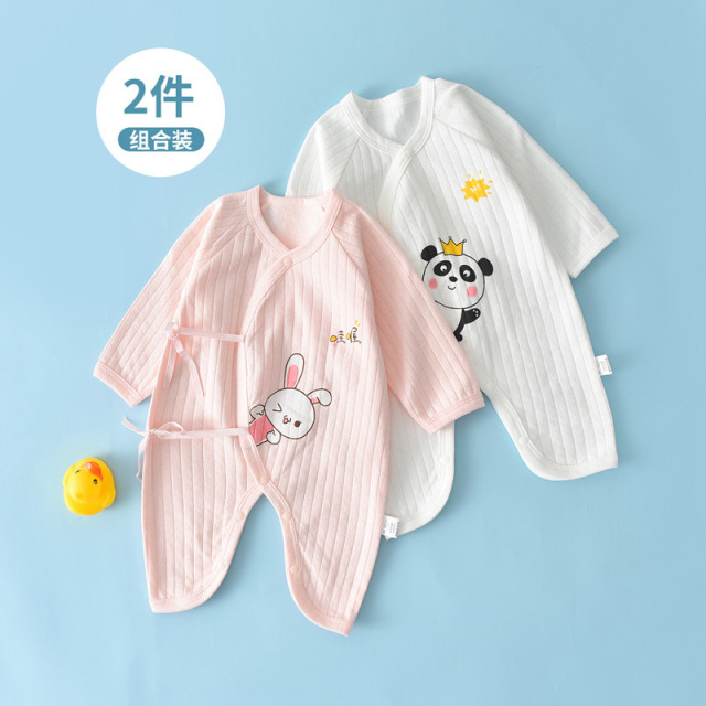 12050768.【纯棉2件装】婴儿衣服新生儿宝宝四季连体衣男童女童哈衣爬服