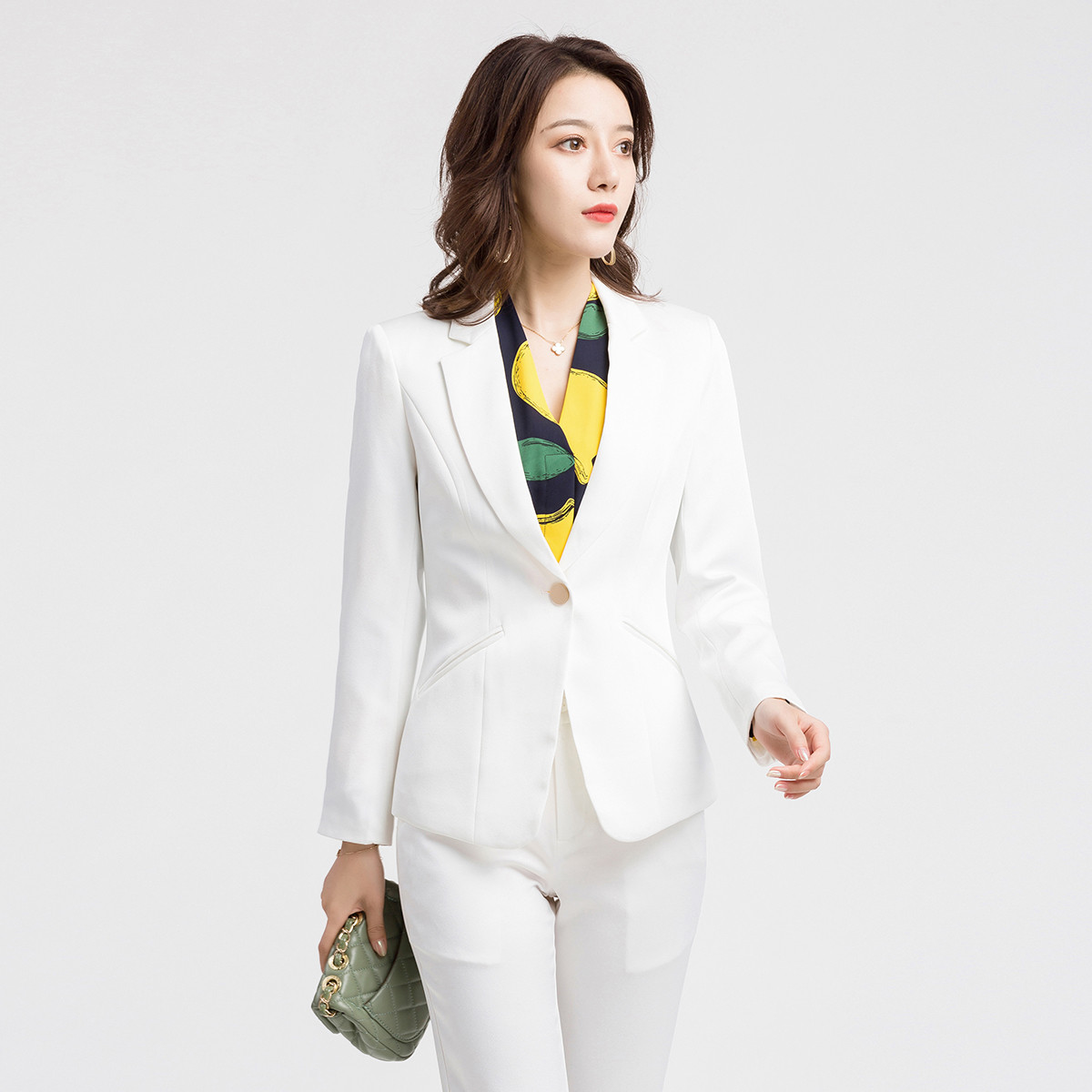 9479698.罗蒙西装外套女春秋款修身商务通勤休闲职场上班小西装外套女上衣