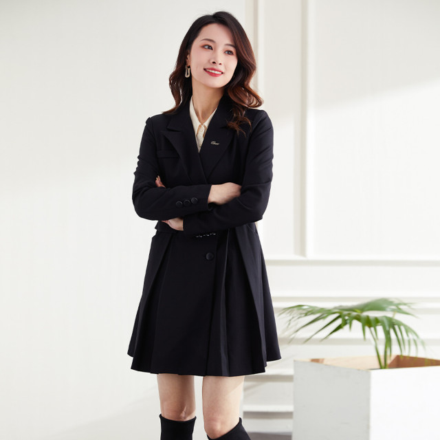 9493906.【OL职业风】罗蒙春秋款连衣裙商务通勤休闲气质百搭时尚连衣裙女