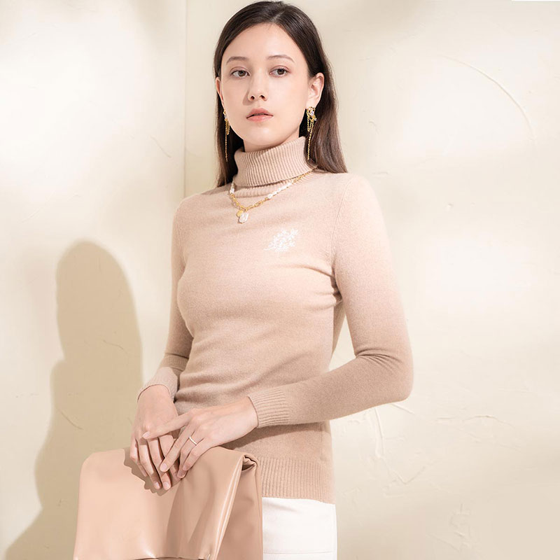 9493237.思诺芙德秋冬新品修身显瘦百搭纯山羊绒毛衫