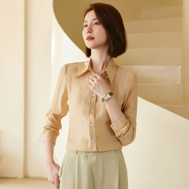 9495448.【含莱赛尔】罗蒙女士长袖衬衫舒适垂顺休闲日常透气衬衣开衫女
