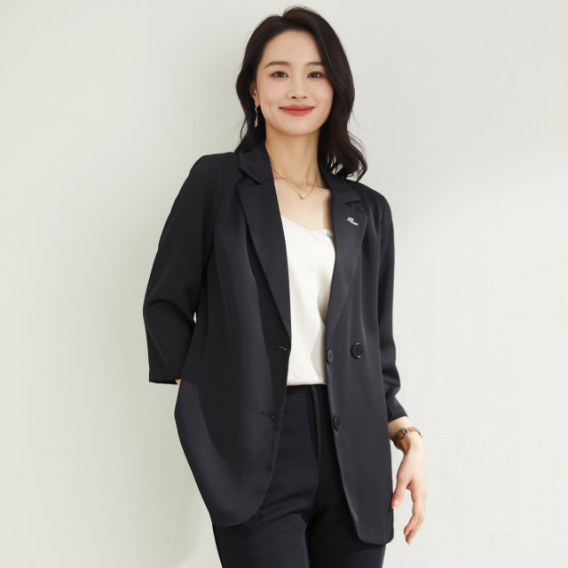 9499926.【多色可选】罗蒙舒适透气女式西服商务休闲单西基础简约通勤西装外套