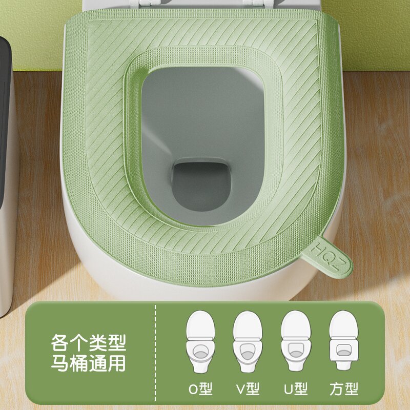 12280849.四体 2个装高品质带提手防水马桶垫四季通用可水洗冬天可用