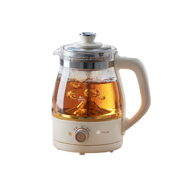 9582614.【茶汤分离】小熊Bear 煮茶壶 煮茶器蒸茶壶喷淋式养生壶1L花茶壶电热水壶小型迷你办公室泡茶 ZCQ-A10X3