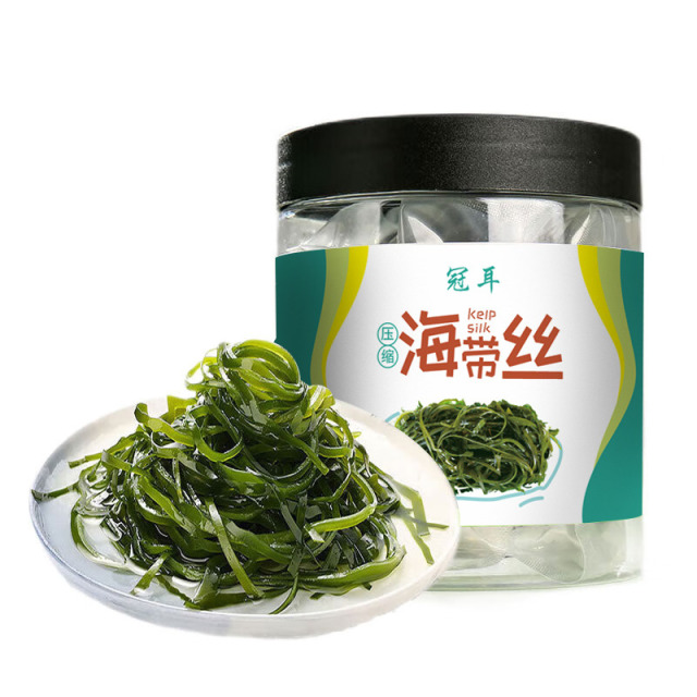 12697893.冠耳 压缩海带丝132g烘干海带昆布丝 煲汤凉拌火锅海带丝海产干货