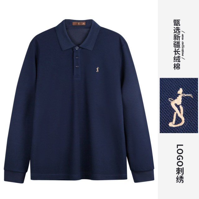 9644567.才子男装秋冬长袖翻领T恤上衣打底polo衫