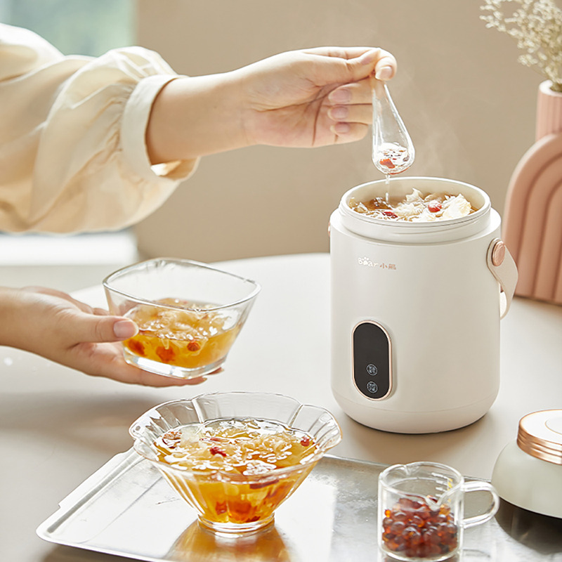 9661047.【通勤/外带】小熊Bear 电炖锅 煮粥神器 多功能迷你便携式炖煮锅煲汤熬粥宝宝辅食蒸煮锅电蒸锅 DRG-P10W5