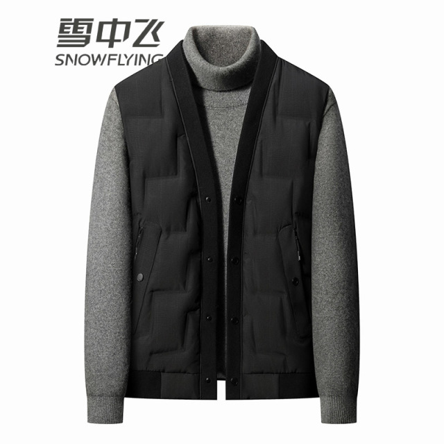 13137637.雪中飞男士休闲立领轻薄款羽绒马甲秋冬季男青年防风保暖男装背心