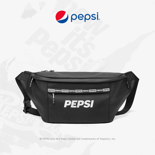 9724279.Pepsi百事 潮流时尚运动经典休闲百搭印花斜挎包饺子包胸包