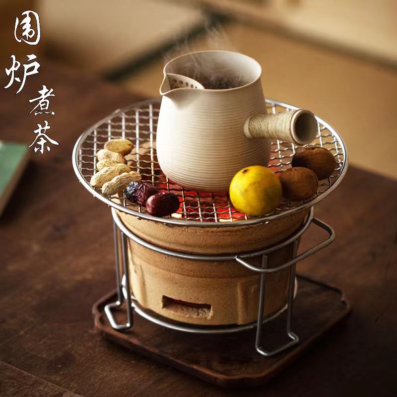12262224.officenoki木炭烧烤炉陶土泥家用户外迷你烧烤火锅打边炉烤炉