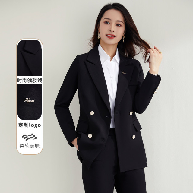 9739492.【上衣+裤子】罗蒙春秋款女士套装气质百搭通勤时尚西服套装两件套女
