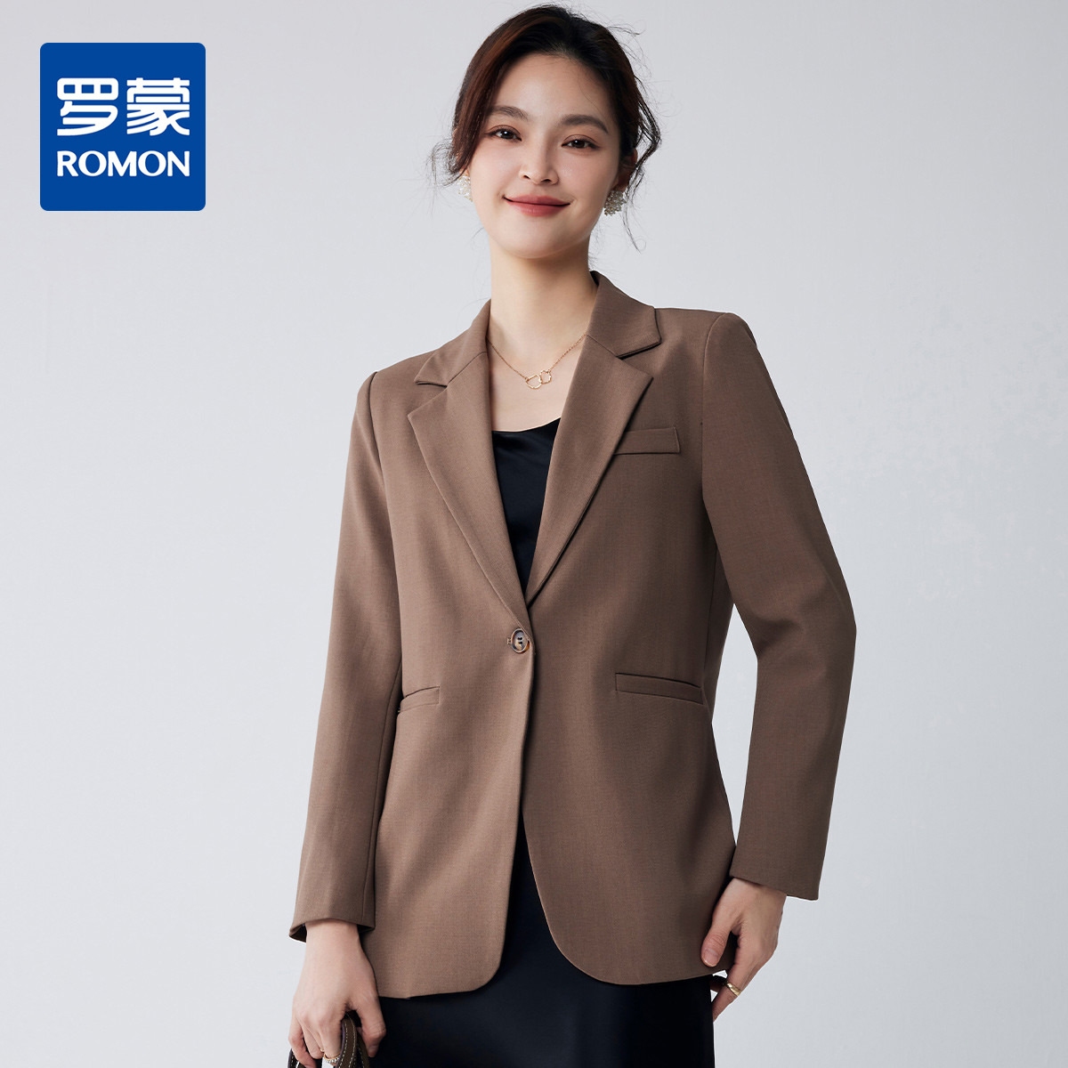 9743320.【舒适百搭】罗蒙春秋款女式西服简约干练职场日常挺括有型西服外套女