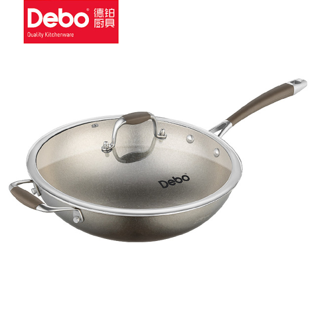 9760776.Debo德铂科维奇纯钛炒锅32cm(禁用电磁炉)