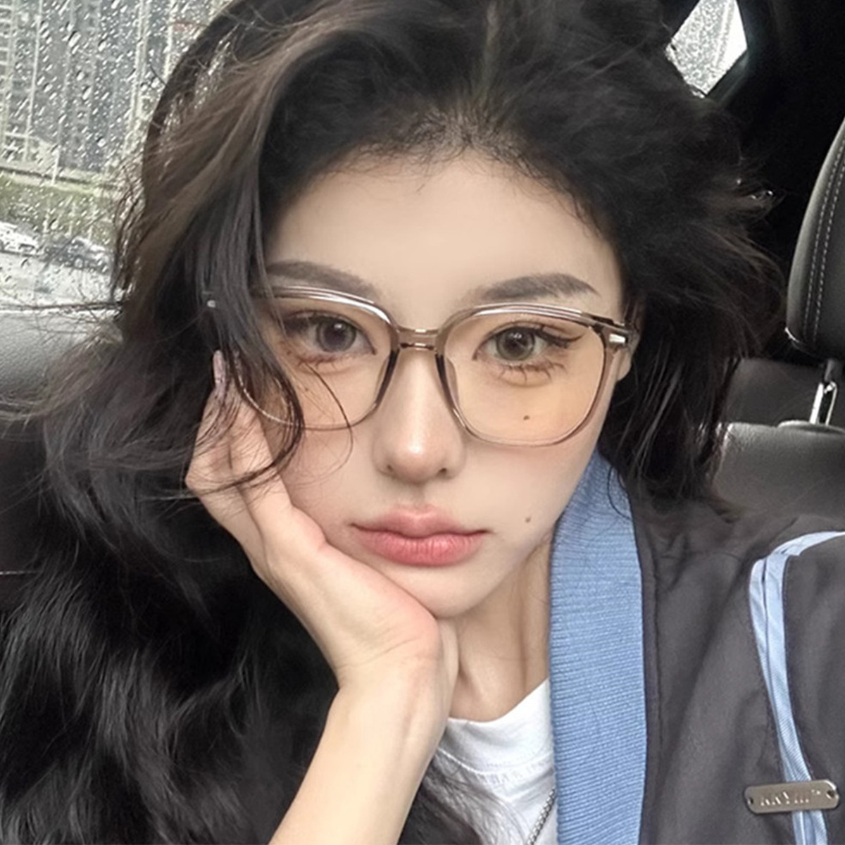 9806499.傲龙AORON方框TR时尚眼镜素颜防蓝光眼镜平光镜百搭显瘦