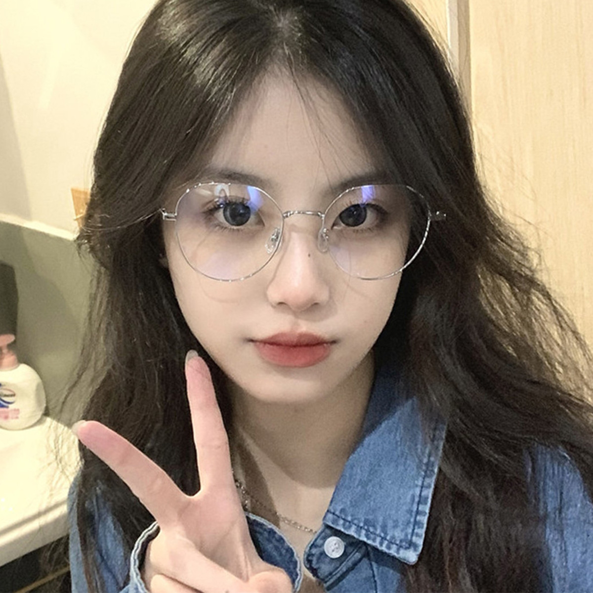 9806830.傲龙AORON大脸显瘦眼镜韩版百搭素颜镜精致防辐射平光镜