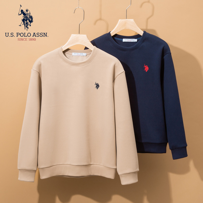 9818227.U.S. POLO ASSN.男女款圆领防风卫衣小马标刺绣