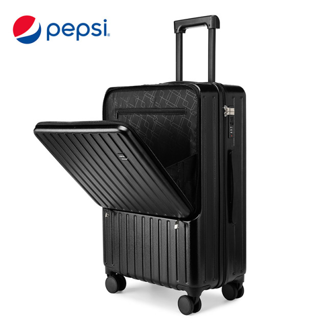 9880542.【新品推荐】Pepsi百事 潮流商务学生前开盖多功能大容量轻便万向轮密码旅行箱拉杆箱