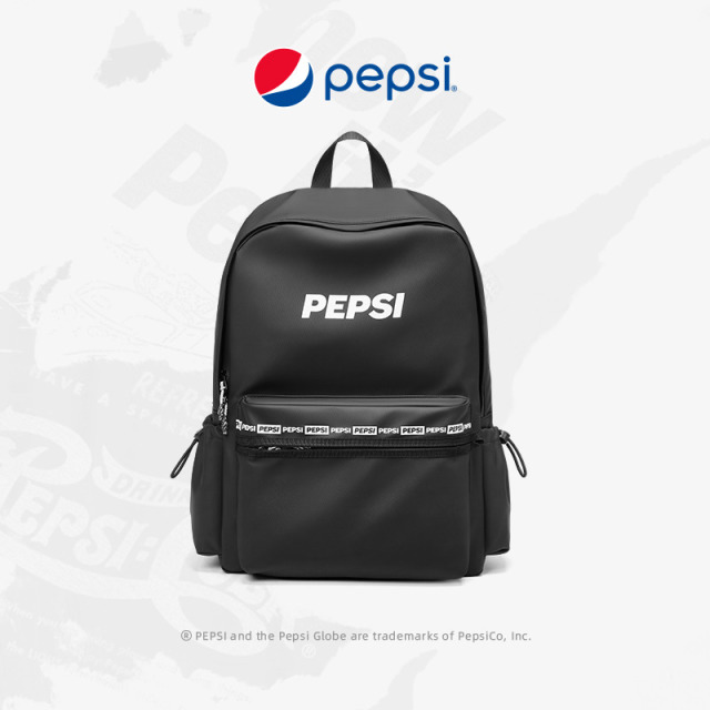 9904669.Pepsi百事 潮流时尚简约学生百搭大容量电脑包情侣旅行运动背包双肩包
