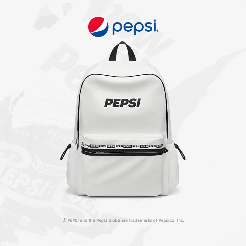 9904669.Pepsi百事 潮流时尚简约学生百搭大容量电脑包情侣旅行运动背包双肩包