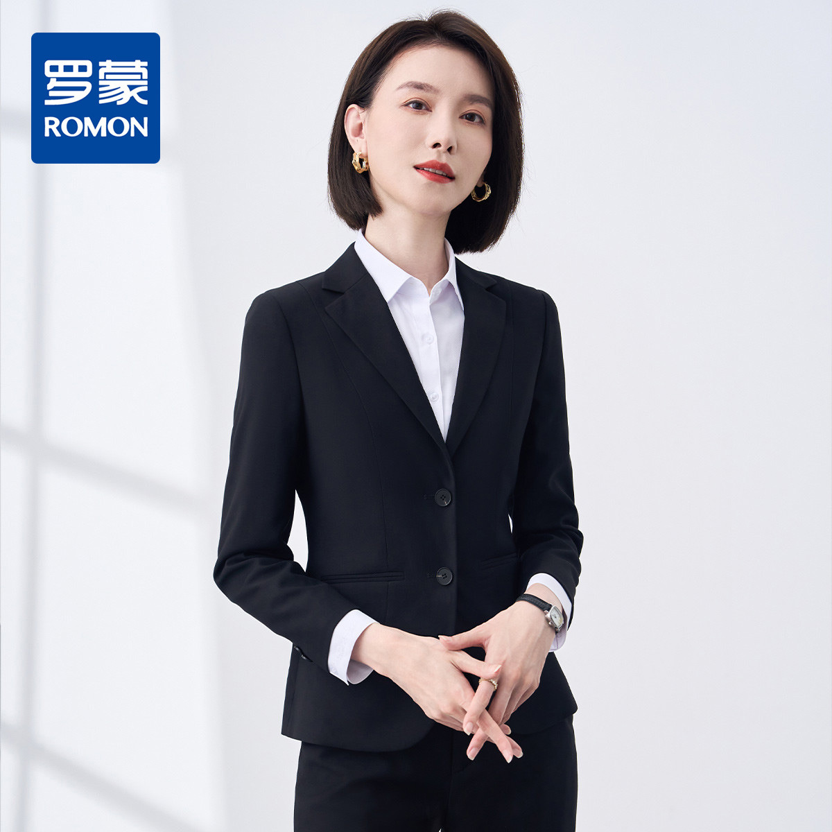 9912282.罗蒙四季款小西装外套女士商务通勤休闲百搭职业装单西服上衣外套女