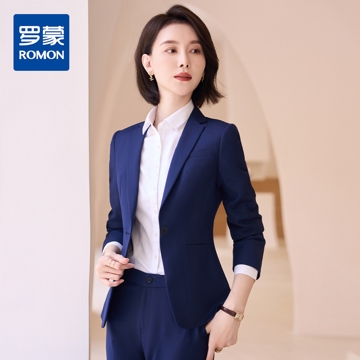 9912212.罗蒙春秋款小西装外套女士商务通勤休闲百搭职业装单西服上衣外套女