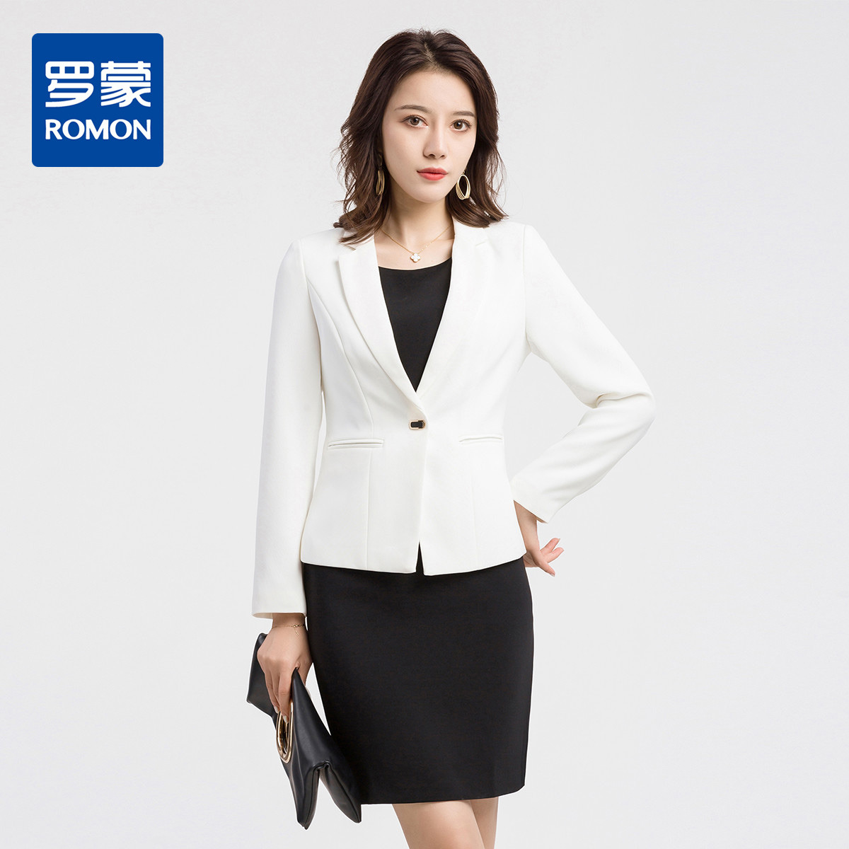 9910823.【纯色】罗蒙时尚女式西装外套职业通勤OL百搭修身女西服上衣