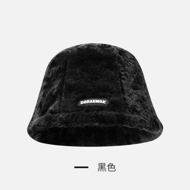 9934982.望远行 渔夫帽子女秋冬新款百搭时尚显脸小保暖加厚毛绒盆帽潮