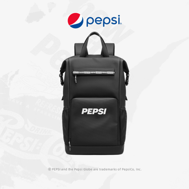 9947094.Pepsi百事 百搭通勤大容量多口袋休闲大学生旅行电脑包双肩包