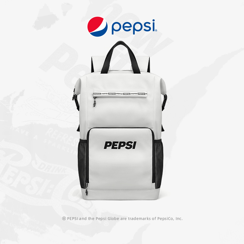 9947094.Pepsi百事 百搭通勤大容量多口袋休闲大学生旅行电脑包双肩包
