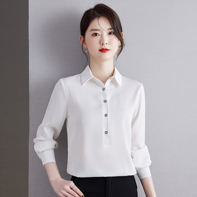 8740782.季婕春秋新装女式时髦优雅通勤百搭长袖衬衫【季婕女装1】