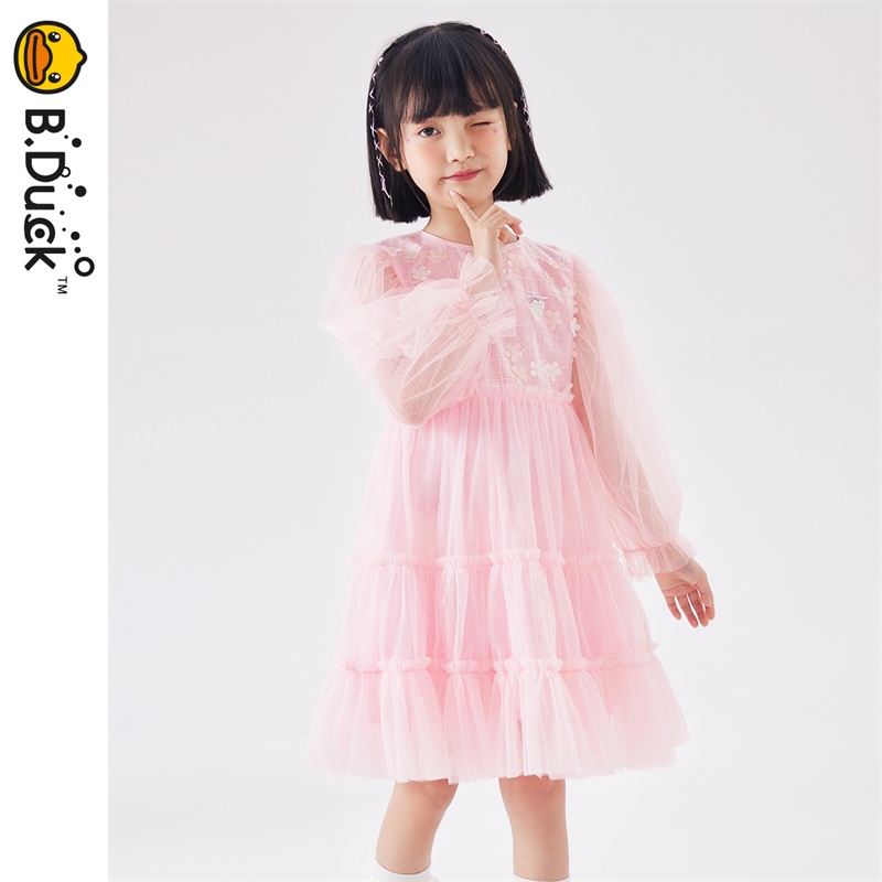 12662153.B.Duck童装春季女童甜美公主连衣裙
