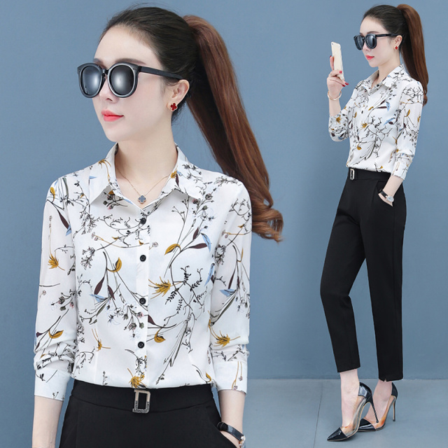 8785957.7-CHAOY春秋新款女式时髦修身通勤百搭长袖衬衫【7-CHAOY女装1】