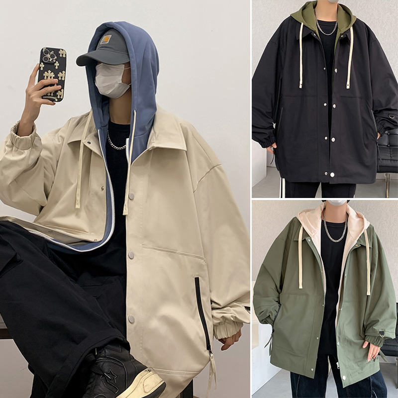 8800130.7-CY春秋男式新潮流假两件百搭情侣夹克【7-CY男装1】