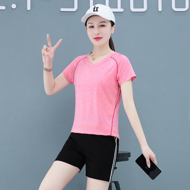 8940708.7-CY女夏季冰丝速干休闲时尚运动短袖套装【7-CY女装XJ】