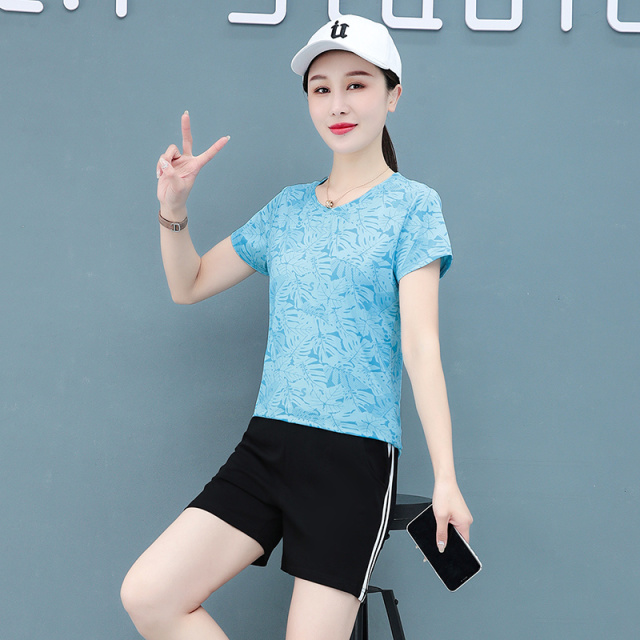 9000972.7-CY女夏季新款速干冰丝运动休闲套装【7-CY女装XJ】