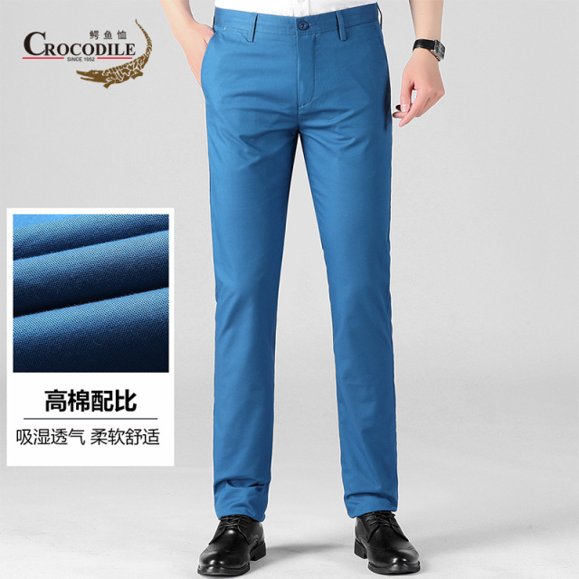 9123995.鳄鱼恤春夏棉质百搭时尚男士休闲裤
