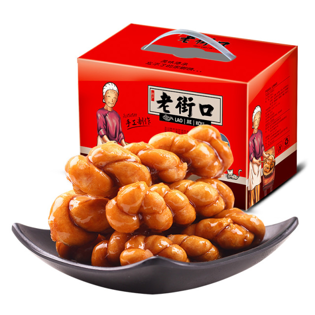 12687730.老街口-红糖麻花礼盒1000g箱装
